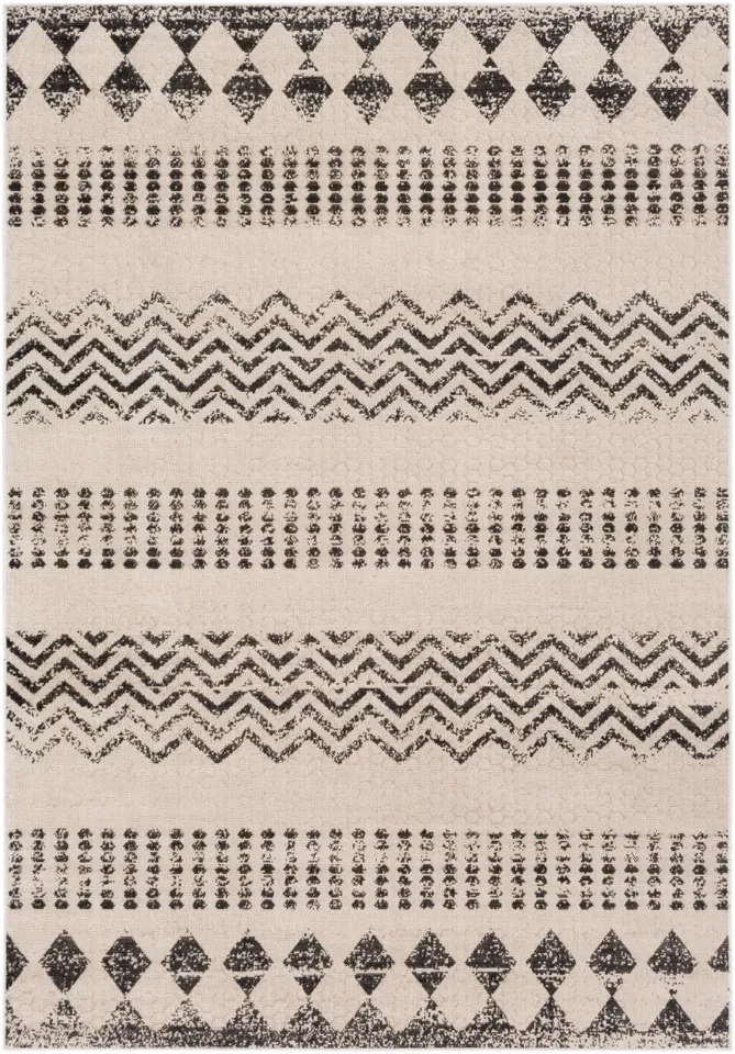 Rafetus Beige Indoor 5'3" x 7'7" Machine Woven Rug