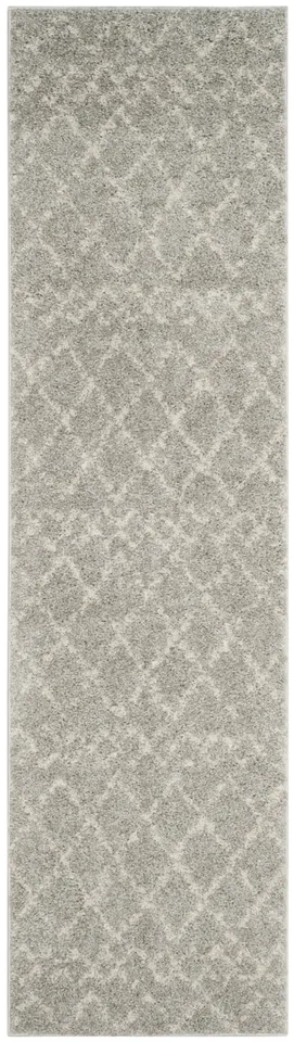 Arlo Home Woven Area Rug, BER165B, Light Grey/Cream,  2' 3" X 8'