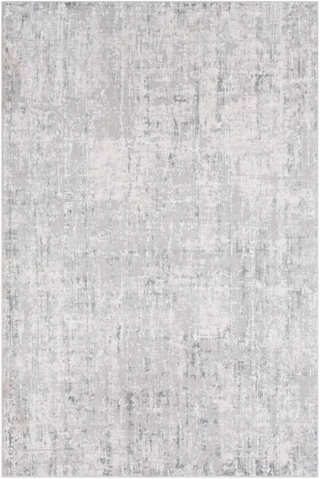 Aisha Gray Indoor 6'7" x 9'6" Machine Woven Rug