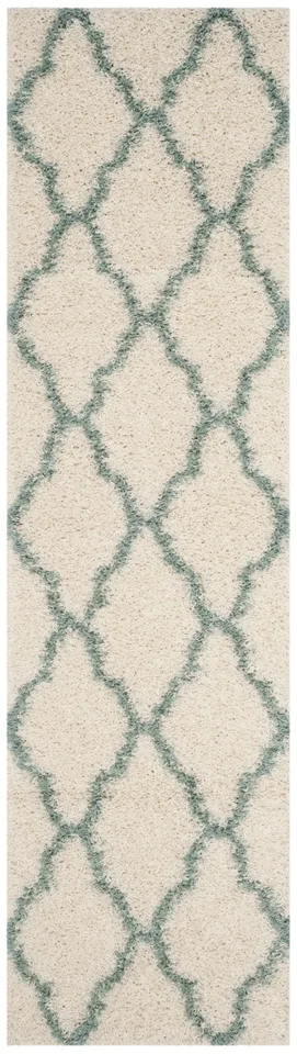 Arlo Home Woven Area Rug, SGDS257J, Ivory/Seafoam,  2' 3" X 10'