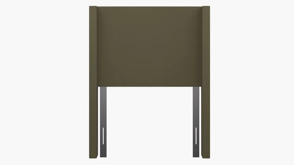 Modern Wingback Headboard, Olive Everyday Linen, Twin