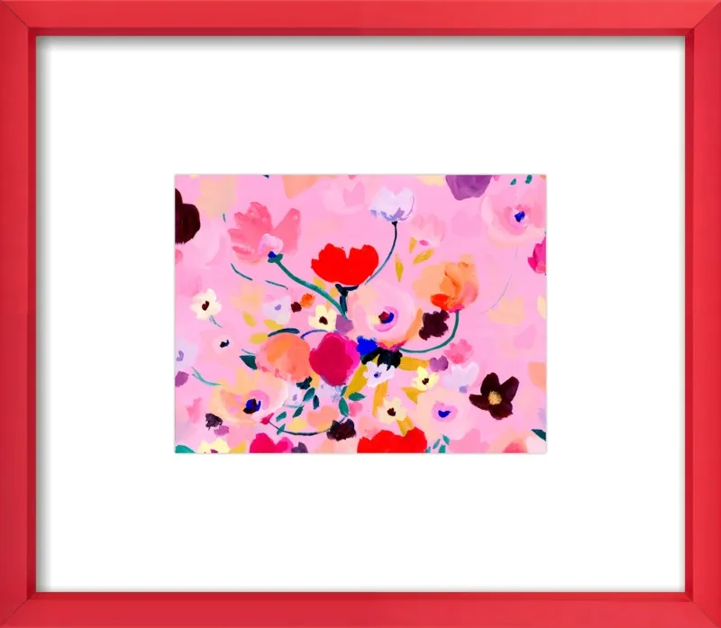 Pink Posey by KT Smail for Artfully Walls