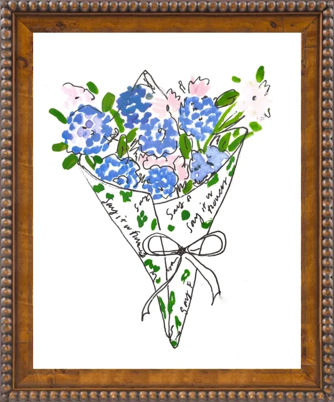 Bodega Flowers in Blue by Larsen McDowell for Artfully Walls