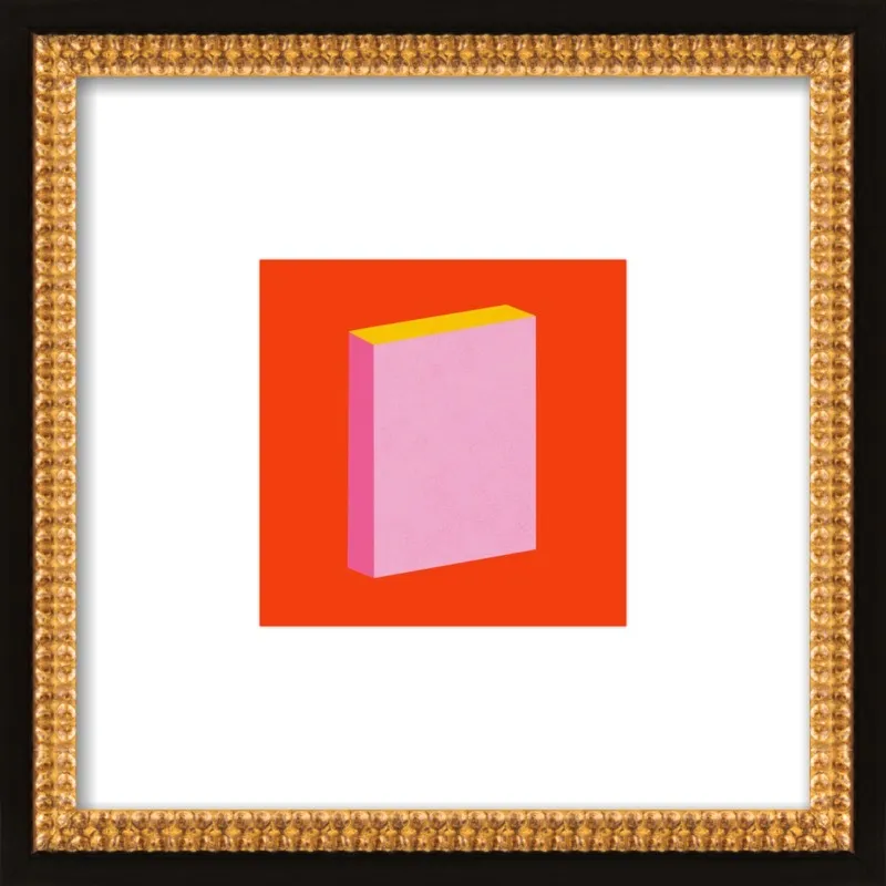 Color Books 3, Scarlet, Pink & Gold by Jessica Poundstone for Artfully Walls