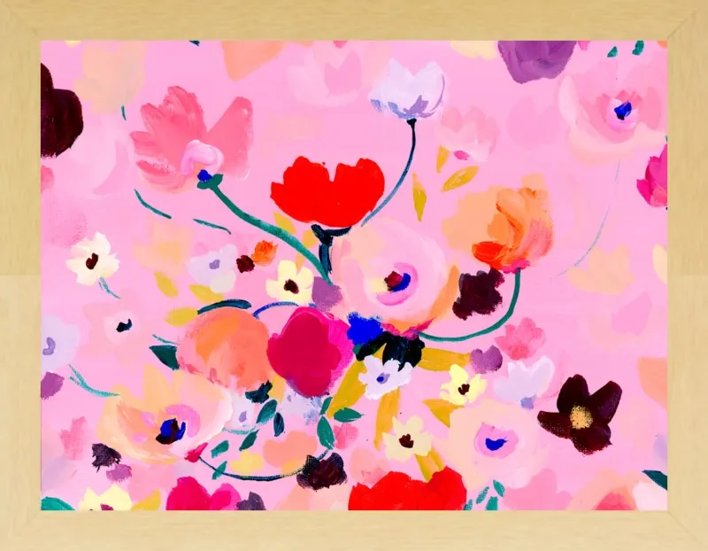 Pink Posey by KT Smail for Artfully Walls