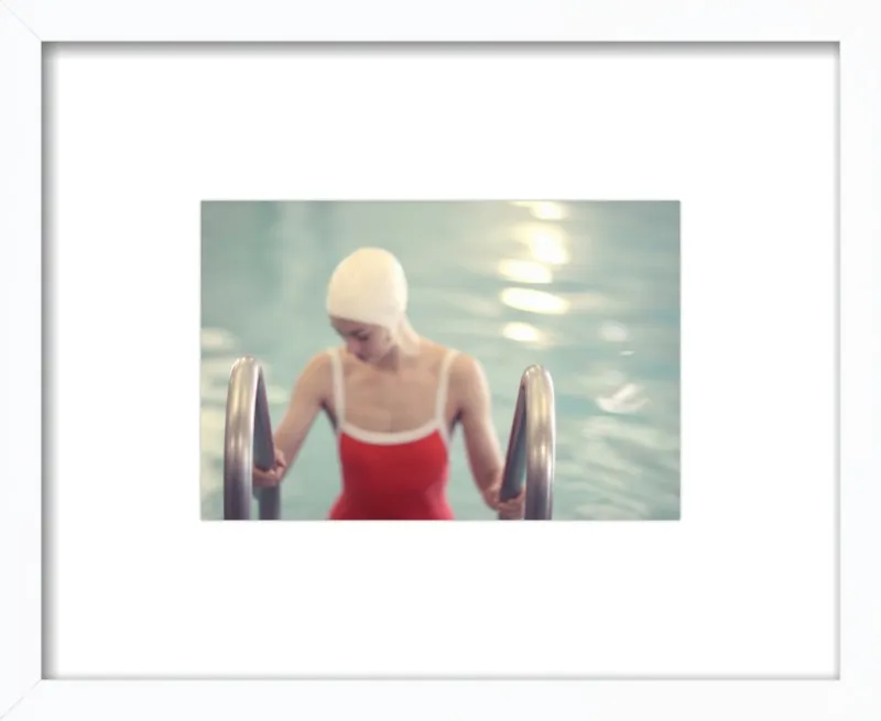 Swimmer in a Red Suit by Lucy Snowe for Artfully Walls