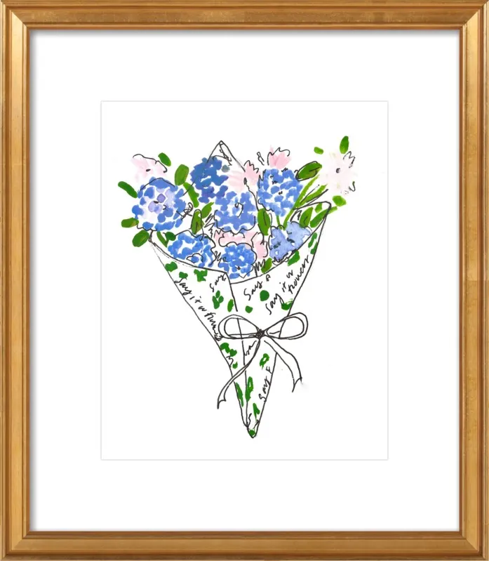 Bodega Flowers in Blue by Larsen McDowell for Artfully Walls