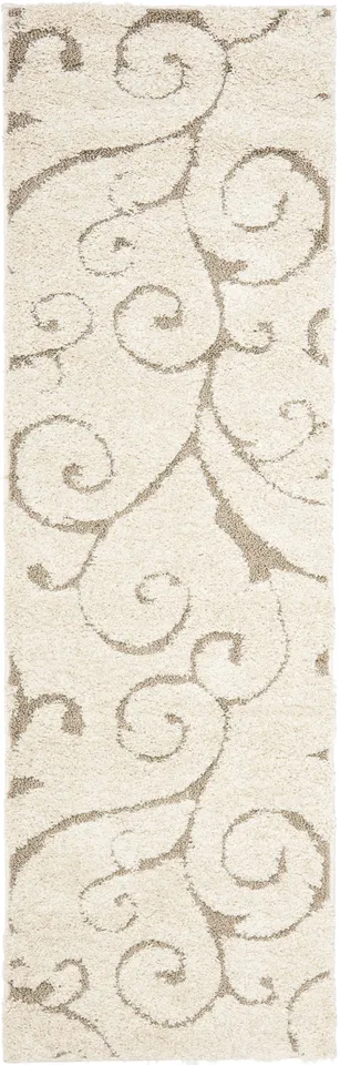 Arlo Home Woven Area Rug, SG455-1113, Cream/Beige,  2' 3" X 19'