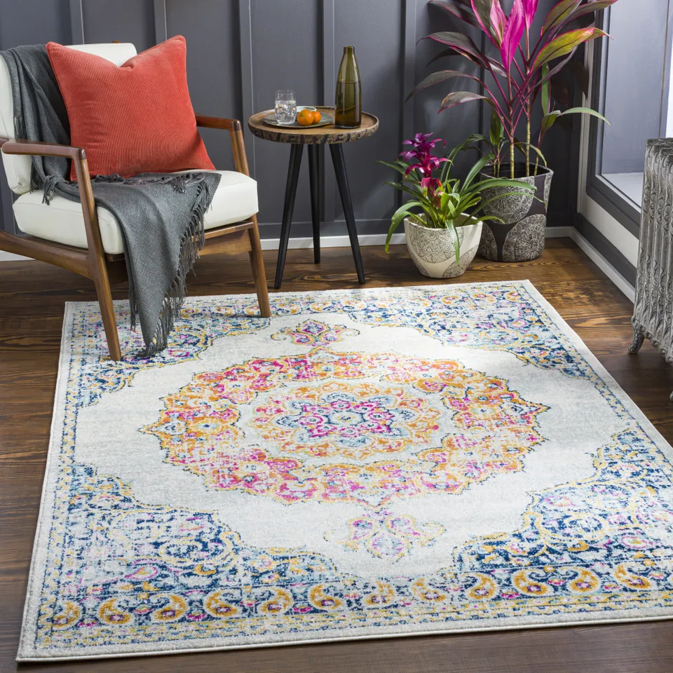 Chester Beige Indoor 5'3" x 7'3" Machine Woven Rug