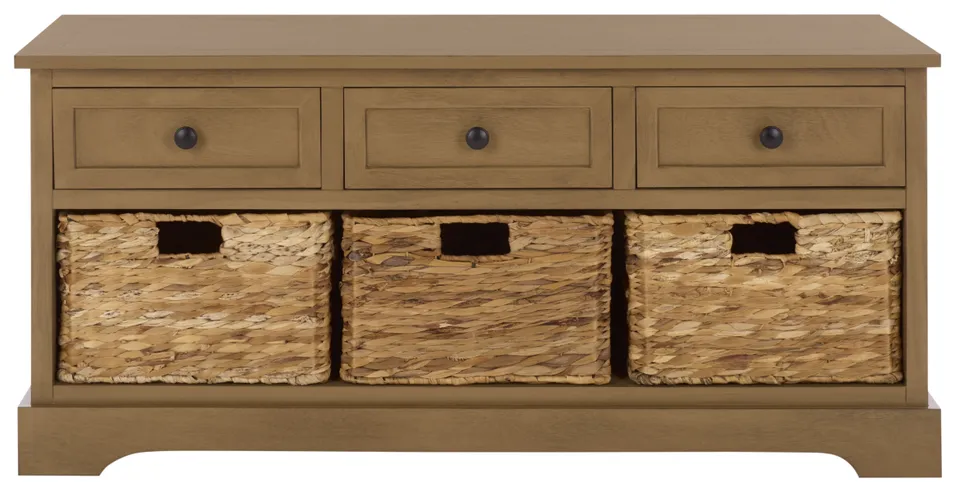 Damien 3 Drawer Storage Bench - Desert Brown