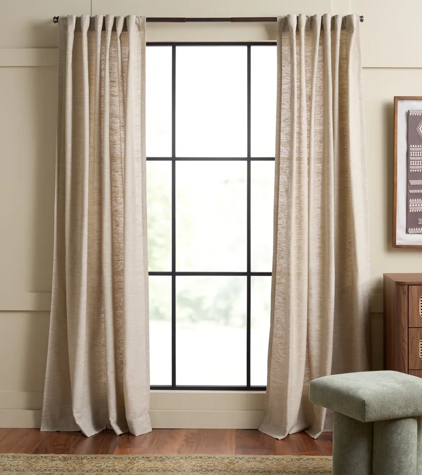 Capri Window Panels 52x96", Set of 2 - Light Taupe
