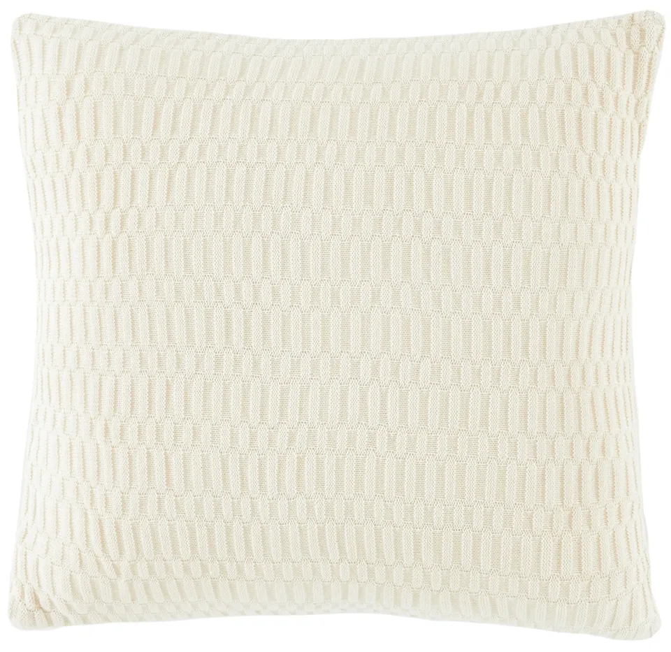 Mari 18 x 18 Cotton Pillow - Ivory