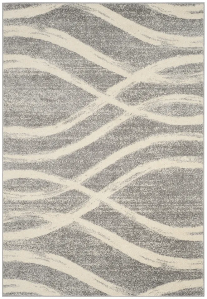 Arlo Home Woven Area Rug, ADR125B, Grey/Cream,  4' X 6'