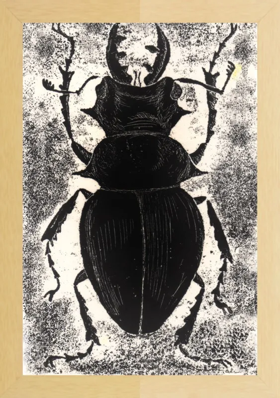Black Beetle on White by Tennopent Sooster for Artfully Walls