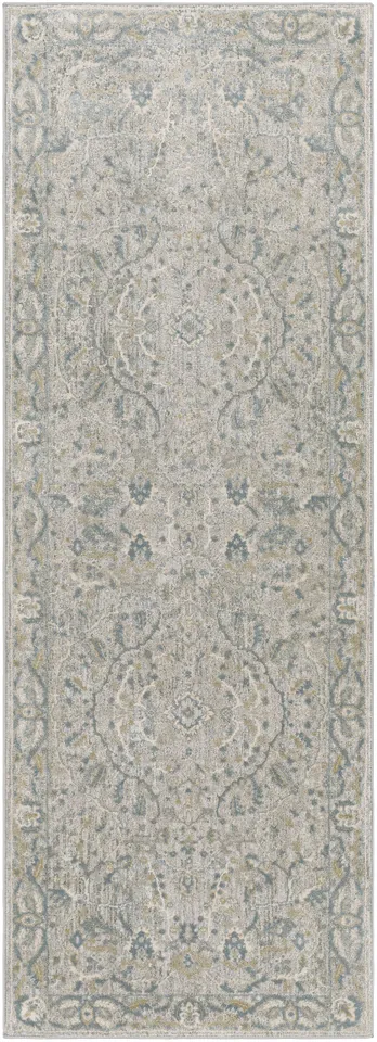 Brunswick Gray Indoor 2'7" x 7'3" Machine Woven Rug