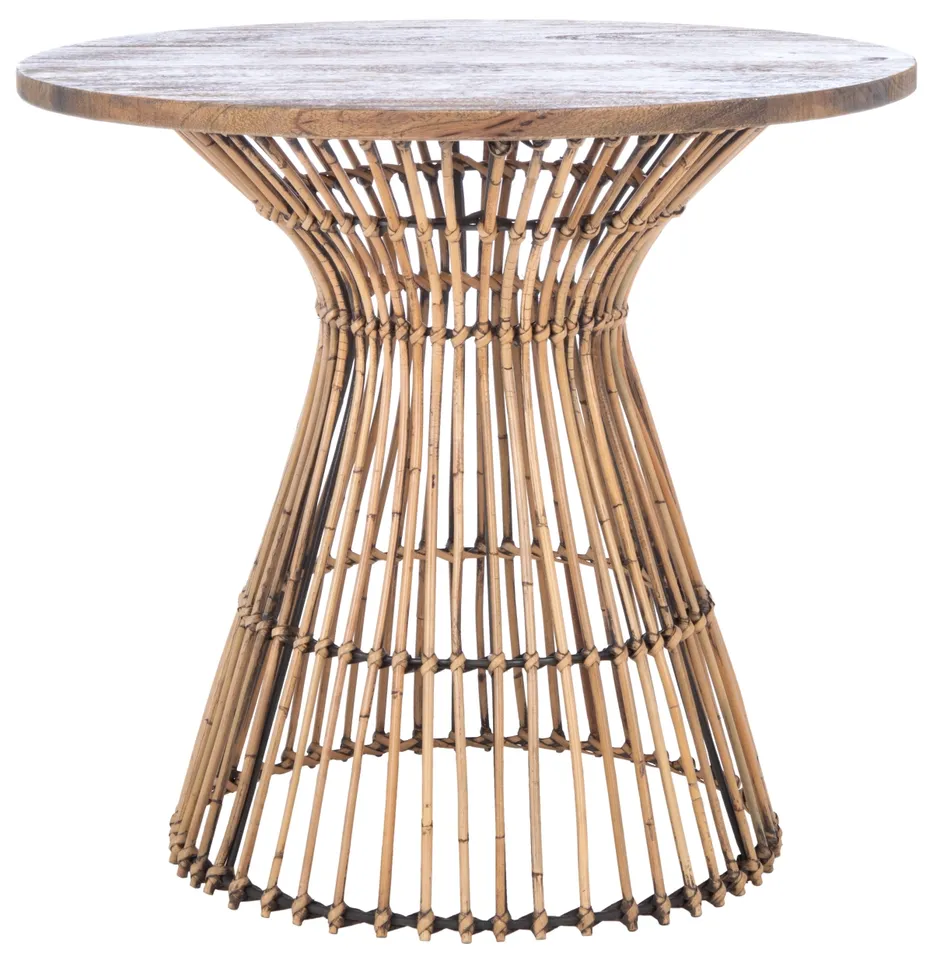 Whent Round Accent Table - Honey Brown Wash / Antique Brown