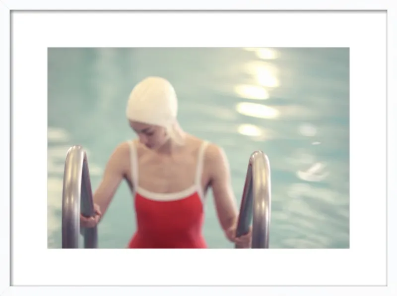 Swimmer in a Red Suit by Lucy Snowe for Artfully Walls