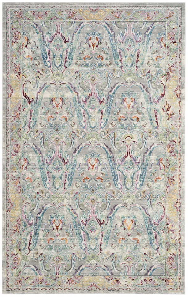 Arlo Home Woven Area Rug, MYS925L, Grey/Light Blue,  4' X 6'