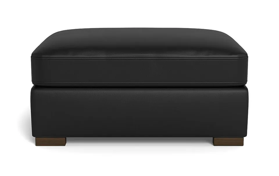 Scarlett Leather Rectangle Ottoman