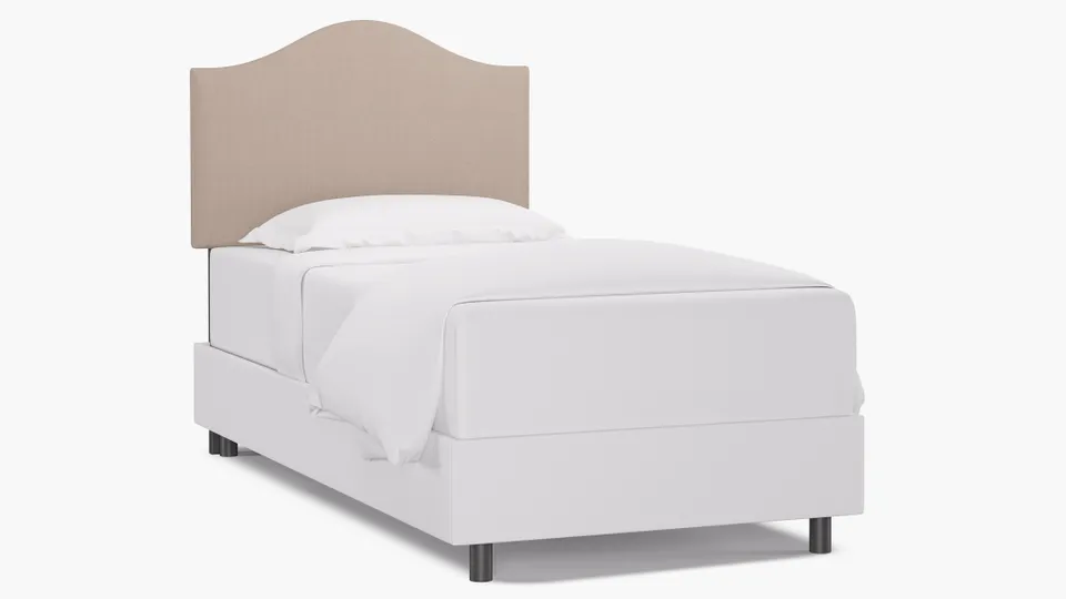Camelback Headboard, Husk Everyday Linen, Twin