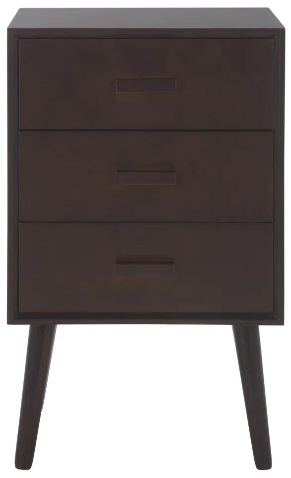 Pomona 3 Drawer Accent Table - Dark Chocolate