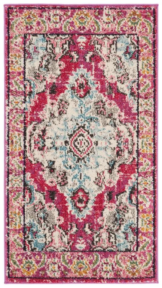 Arlo Home Woven Area Rug, MNC243D, Pink/Multi,  2' 2" X 4'