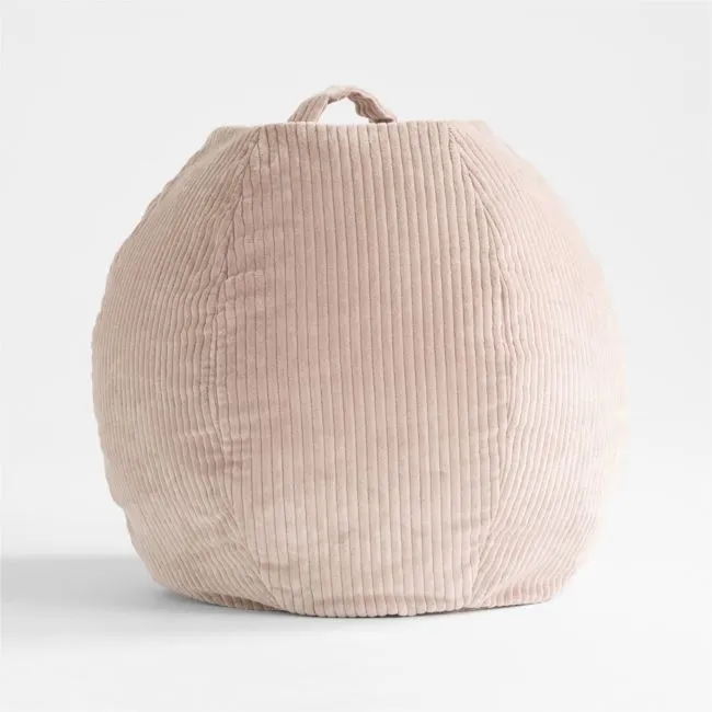 Dusty Mauve Small 30" Organic Cotton Corduroy Kids Lounge Bean Bag Chair