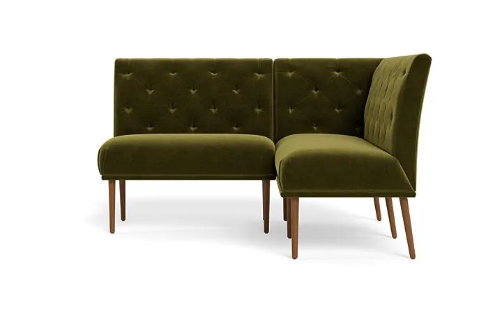Dorian Upholstered Petite Right Banquette with Tufting Option