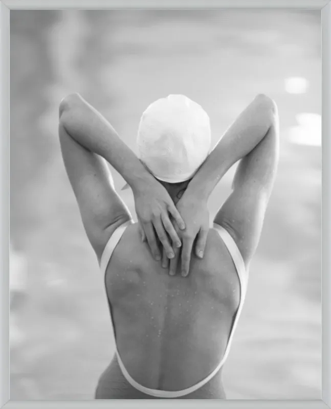 The Swimmer with a white  cap by Lucy Snowe for Artfully Walls