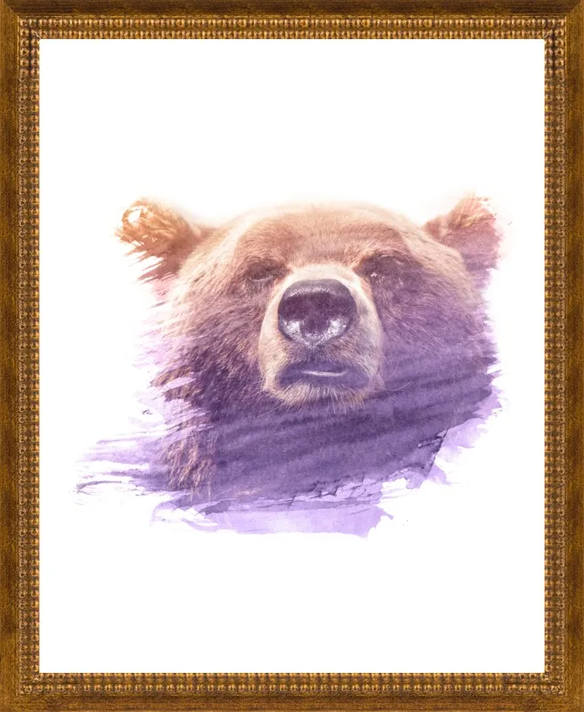 BEAR SUPERIMPOSED WATERCOLOR by Emiliano Deificus for Artfully Walls