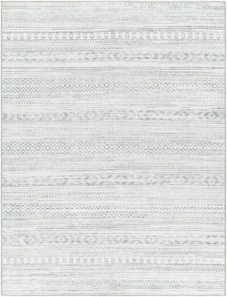 Hera Gray Indoor 8'10" x 11'10" Machine Woven Rug