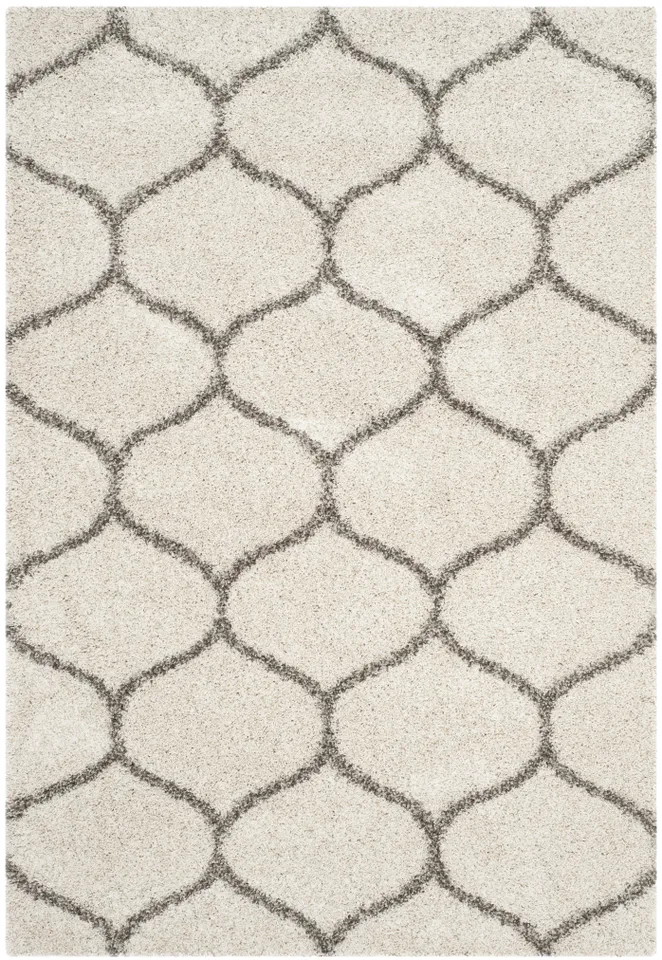 Arlo Home Woven Area Rug, SGH280A, Ivory/Grey,  5' 1" X 7' 6"