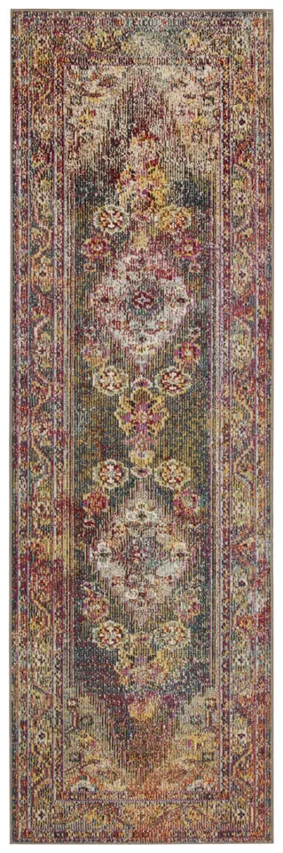 Arlo Home Woven Area Rug, CRS507H, Navy/Light Blue,  2' 2" X 7'