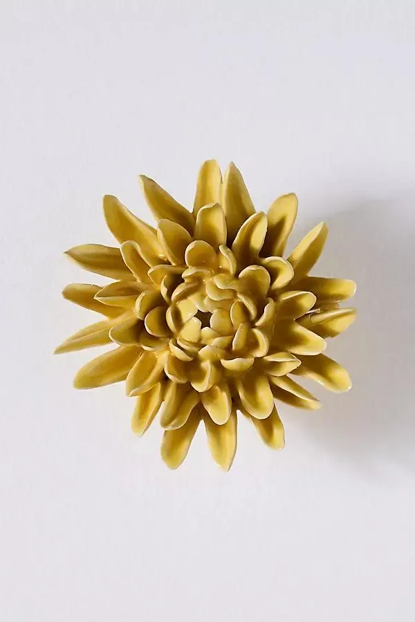 Yellow Ceramic Flower Gallery Wall Charm