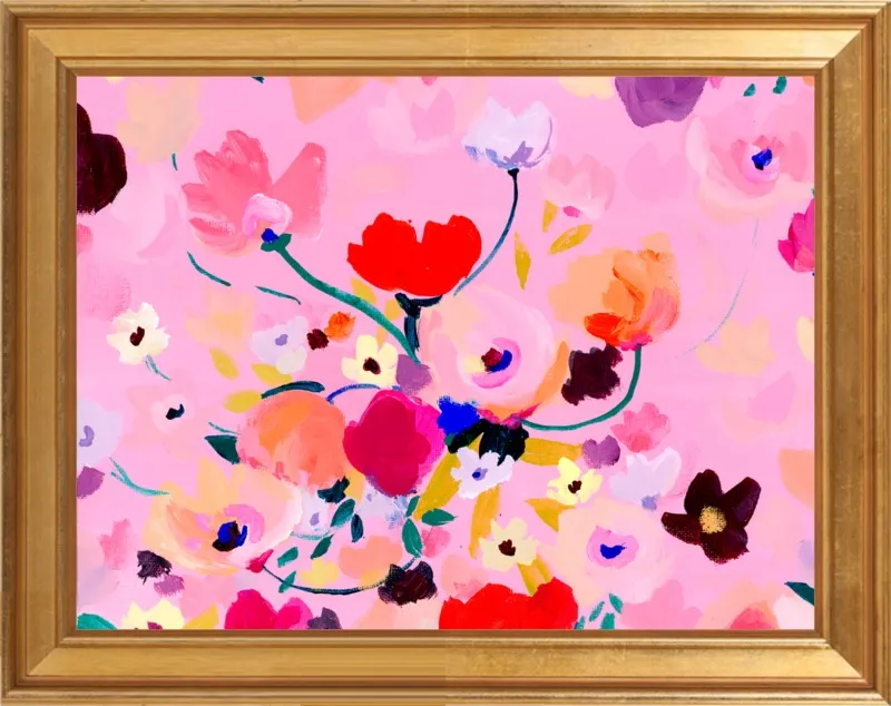 Pink Posey by KT Smail for Artfully Walls