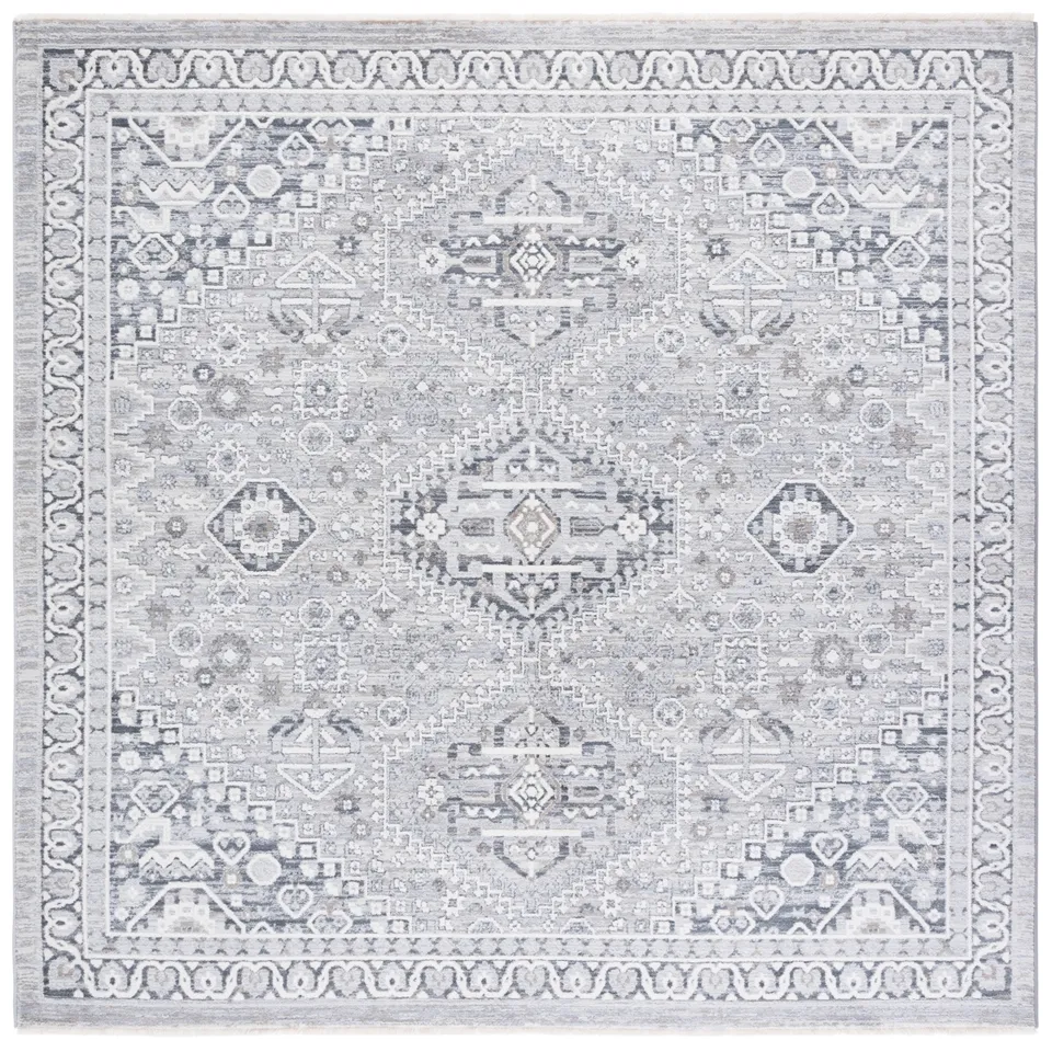 Lauren Ralph Lauren Collection Clover Rug, Grey / Dark Grey, 6'7" x 6'7"