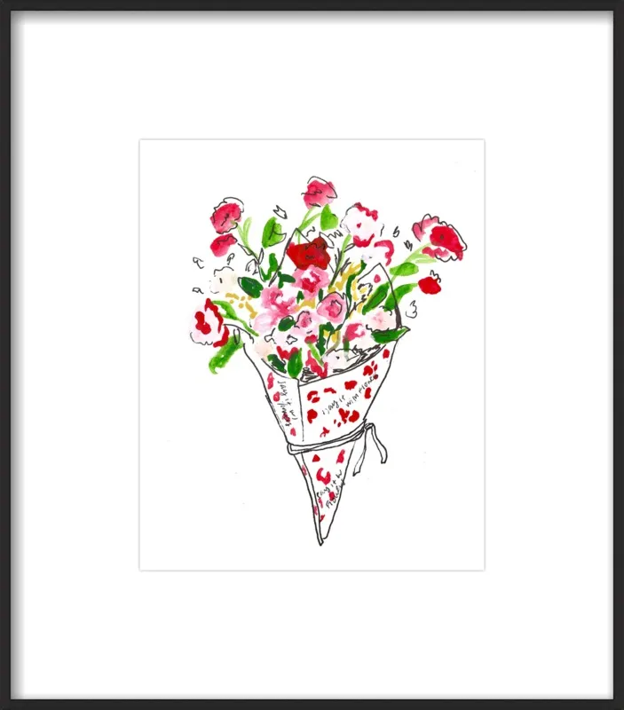 Bodega Flowers in Pink and Red by Larsen McDowell for Artfully Walls