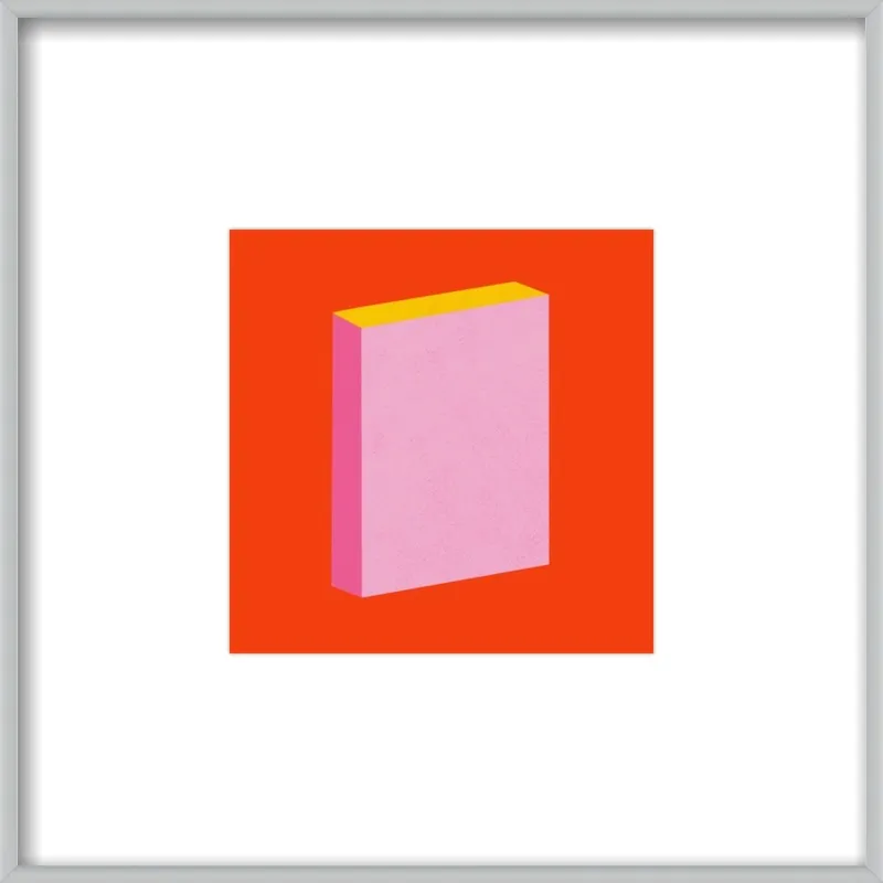 Color Books 3, Scarlet, Pink & Gold by Jessica Poundstone for Artfully Walls