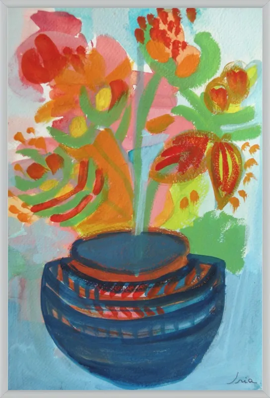Red Flowers by Iria Fernandez Alvarez for Artfully Walls