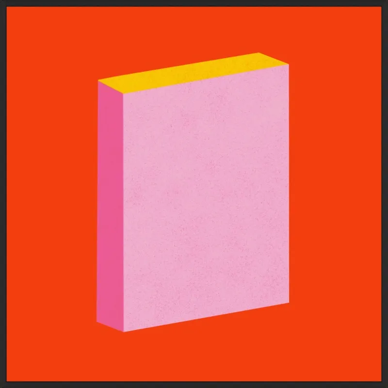 Color Books 3, Scarlet, Pink & Gold by Jessica Poundstone for Artfully Walls
