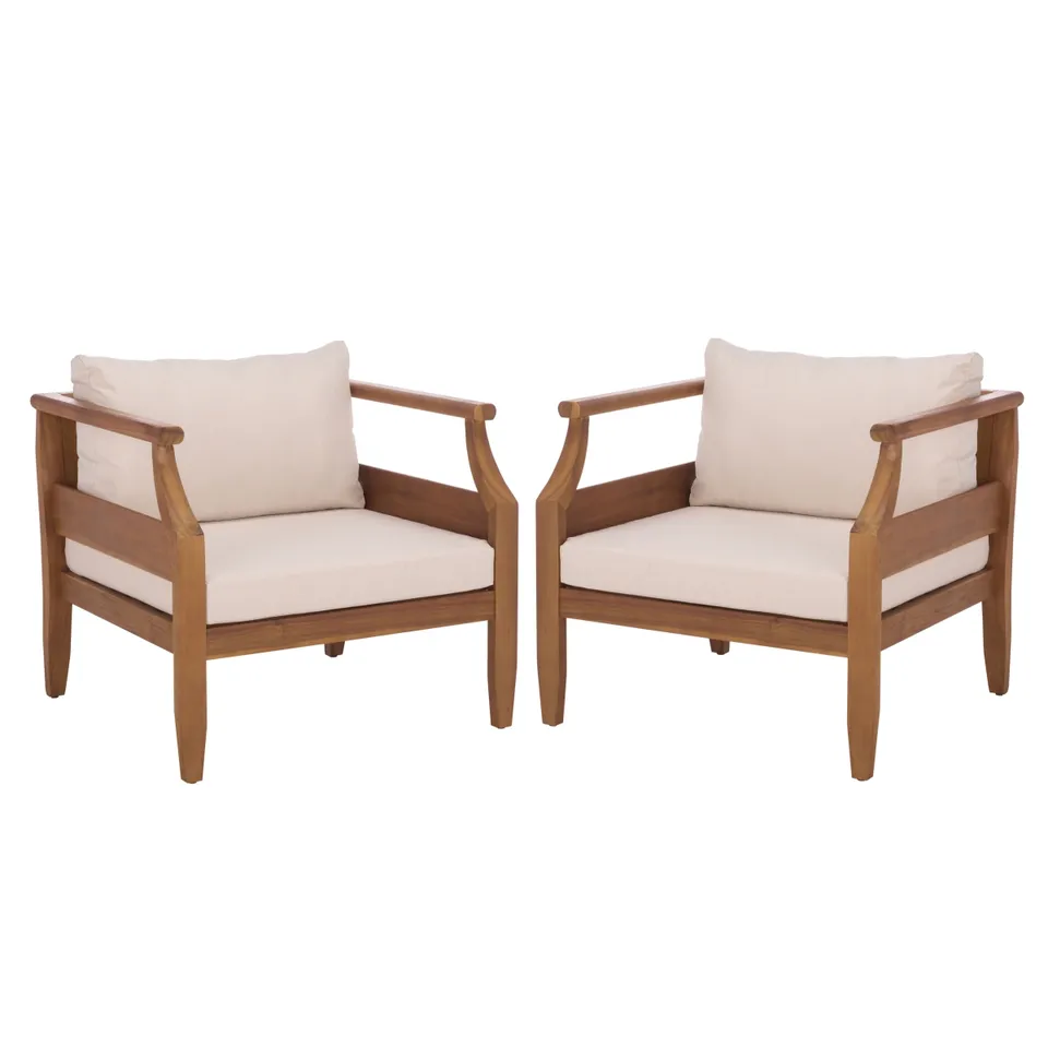 Alta Chair, Set Of 2 - Teak Brown / Cream