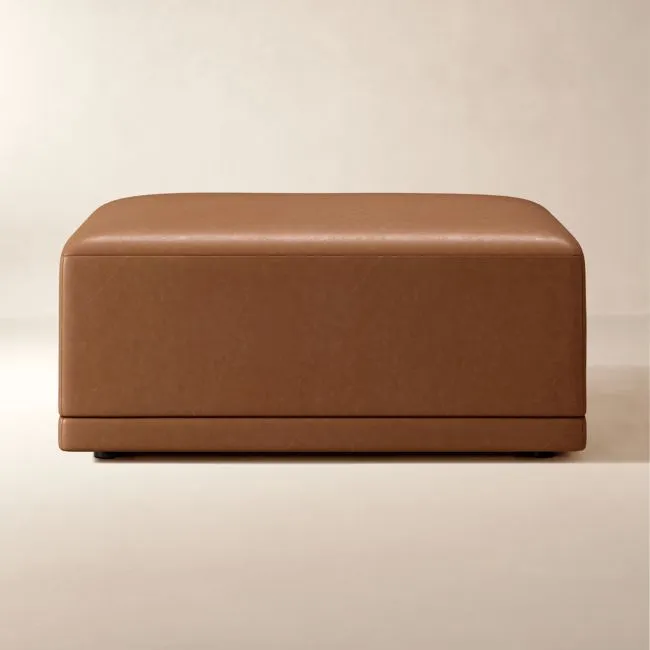 Faible Leather Standard Depth Ottoman
