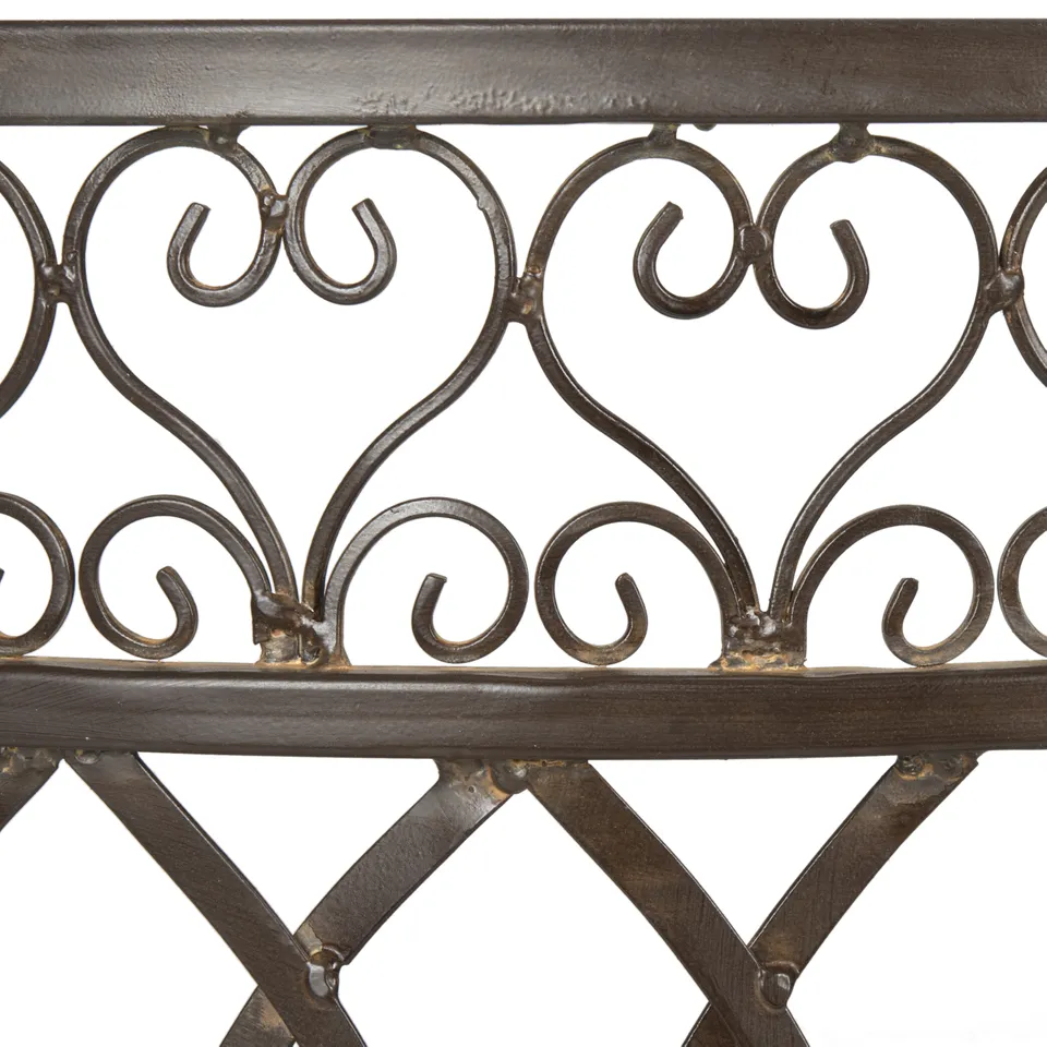 Lara Kissing Bench - Rustic Brown