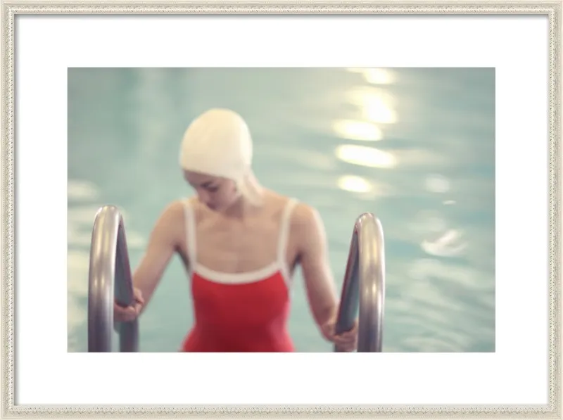 Swimmer in a Red Suit by Lucy Snowe for Artfully Walls