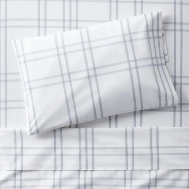 Stax Mist Blue 100% Organic Cotton Toddler Sheet Set