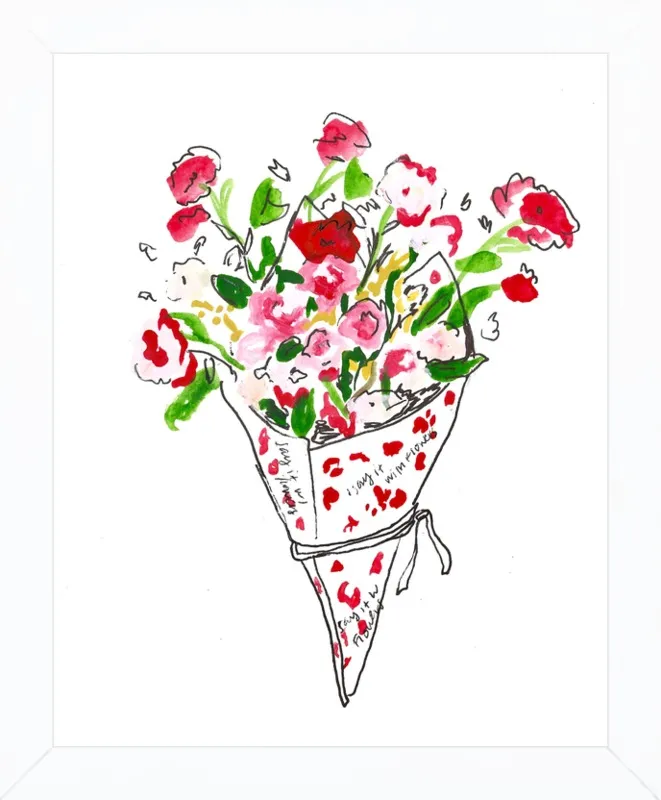 Bodega Flowers in Pink and Red by Larsen McDowell for Artfully Walls