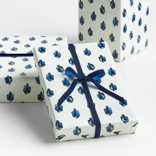 Dreidel Holiday Gift Wrap by Joan Anderson