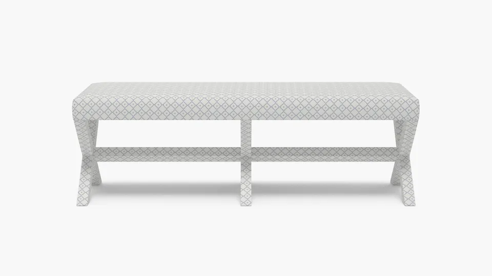 Double X Bench, Delft Petite Lattice