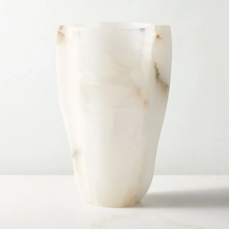 Blossom Alabaster Vase by Casa Dean by Swizz Beatz