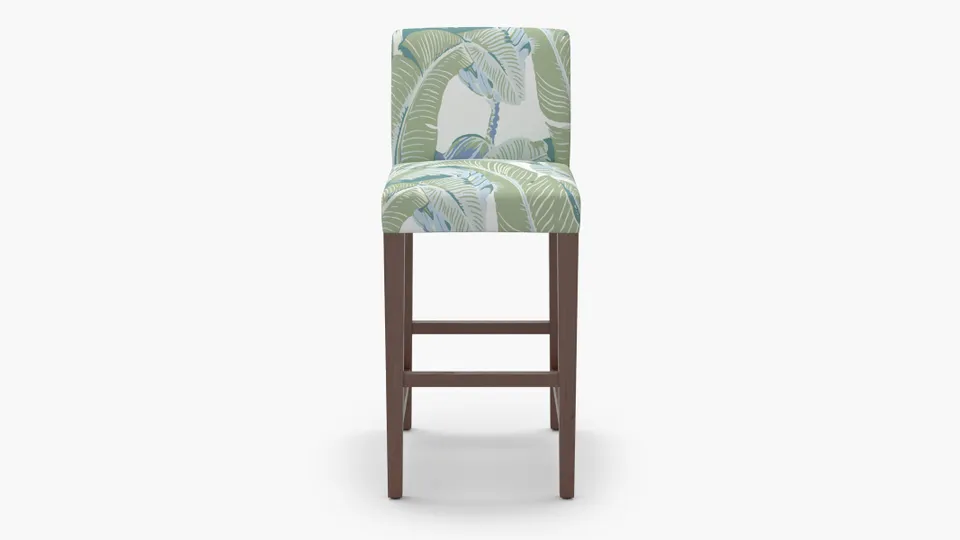 Signature Dining Bar Stool, Pistachio Martinique®, Walnut Square Tapered Leg